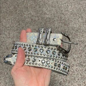 Silver diamond Studded Women's Belt